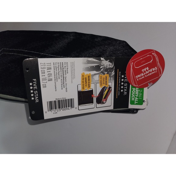 New Five Star 2 in 1 Carry‎ All Pouch Pencil bag drawstring backpack - Picture 2 of 6